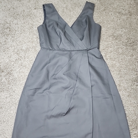 J. Crew Woman's Gray Mollie Bridesmaid Dress Size Petite 0 - Picture 2 of 10